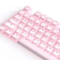 MiFuny Silicone Keycap Set 113 Key Dopamine Color Match Pink Keycap Cherry Profile PBT Keycaps for Mechanical Keyboard Girl Gift