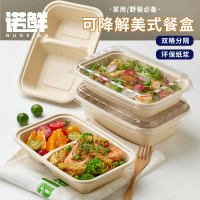 Outdoor Household Stall Disposable Convenient Tableware Rectangular American Single Double Compartme