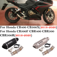 For Honda CB400 CBR400 CB500F CB500X CBR500 CBR500R Motorcycle Yoshimura Carbon Exhaust Middle Link Pipe GP Muffler DB Killer