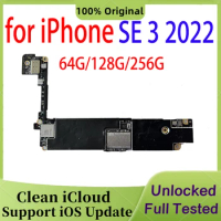 Original iCloud Unlocked Mainboard for iPhone SE 3 2022 Motherboard 64gb 128gb 256gb Clean iCloud Logic Board Fully Tested Plate