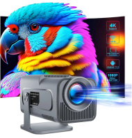 โปรเจ็กเตอร์แบบพกพา, HY320, มินิโปรเจ็กเตอร์พร้อม WiFi และบลูทูธ, รองรับ 4K และ 1080P, WIFI6 และ BT5