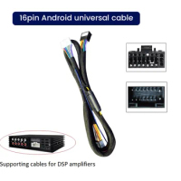 Car DSP Amplifier wiring harness 16PIN universal cable for Android multimedia navigation system Special car cable