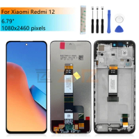 For Xiaomi Redmi 12 Lcd display Digitizer Assembly With Frame For Redmi 12 Display Replacement Repair Parts 6.79"