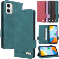 Redmi Note 12S Case Coque For Xiaomi Redmi Note 12s 12 Turbo Pro+ Plus Cover Etui Card Slot Magnetic Buckle Absorpt Holster Bag