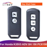 DIYKEY Key Case For Honda PCX 125 150 SH125 SH300 2016 2017 2018 2019 2020 Super Cub 125 Motorcycle Scooter 3 Button Smart Key
