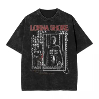 Lorna Shore Hellraiser T Shirts Hip Hop Washed Cotton Harajuku T-Shirt Fashion Men Women Tops Streetwear Summer Tees