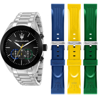 MASERATI 瑪莎拉蒂 Traguardo Prisma特別版三眼計時手錶 多彩錶帶套組 送禮推薦 R8873612061