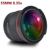 DuraPro 55MM 0.35x Fisheye Wide Angle Lens Macro Portion for Sony SLT-A99V, A99II, A99, A77II and Nikon Camera