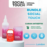 [BUNDLE REFILL + POCKET] Hand Sanitizer Spray Food Grade Social Touch - London - Red
