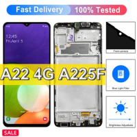 6.4" Super Amoled For Samsung Galaxy A22 A225F SM-A225F/DS A225M LCD Display Touch Screen, For Galaxy A22 4G Display Replacemnt