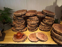 新品底座工藝品木頭天然木托手工茶杯茶壺墊實木原木樟木杯墊包郵