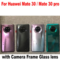 Original LTPro Rear Case For Huawei Mate 30 Mate30 Pro Back Battery Cover Housing Door With Adhesive + Camera Frame Glass Lens
