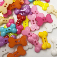 50/100pcs Mix Dog bones kid's Plastic Buttons Sewing Craft 2 Holes PT111