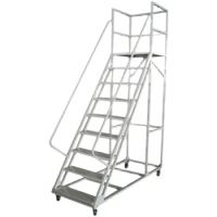 Warehouse Ascending Dispatch Trolley Supermarket Shelf Tally Loading Platform Ladder Movable Stepping Ladder Injection Molding