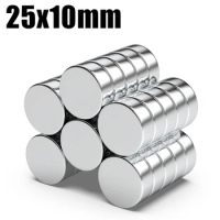 2/5/10/20Pcs 25x10 Super Strong Magnet 25mm X 10mm Round Magnetic NdFeB Neodymium magnet N35 Powerful Disc imanes 25*10