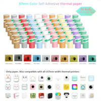 Wholesale Mini Thermal Printer Color Sticker Paper 57mm Length:3m Label Paper Sticker Photo Papers For PeriPage PAPERANG Poooli