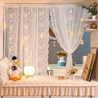 #N_A - 新款紗簾窗簾免打孔安裝杆一整套臥室仙氣遮光小窗戶短窗法式