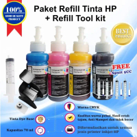 Paket Refill Tinta HP 680 Black Color Printer 1115 2135 3635 Tool Kit Cartridge Merah Toner