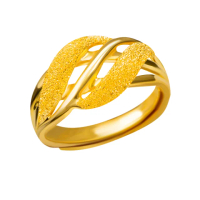 【金品坊】黃金戒指心波瀾戒指 1.90錢±0.03(純金999.9、純金戒指、黃金戒指)