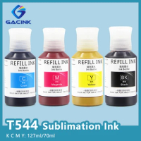 T544 544 Refill Sublimation Ink For Epson Eco Tank L3150 L3110 L3100 L3210 L3250 L1110 5190 Dye Sublimation Ink 127ml/70ml