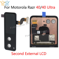 Original Second External LCD For Motorola Razr 40 Display Touch Screen Digitizer Assembly For Moto Razr 40 Ultra Secondary LCD
