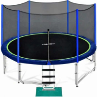 Trampolines No-Gap Design 1500 LBS Weight Capacity,with Safety Enclosure Net Outdoor Backyards Large Trampoline