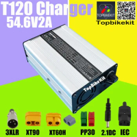 Ebike 54.6V 2A Battery Charger 54.6V 2A 48V 2A Li-ion Battery Charger for 13S 8AH-20AH 18650/12700 Hailong/Polly Battery Charger