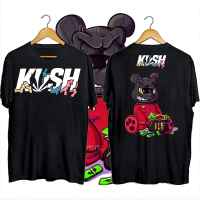 เสื้อยืดคอตตอน เสื้อยืดคอกลม evil teddy bear สไตล์ใหม่ ขายร้อน KU*SH Evil Teddy Bear Trend New Desig