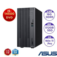 ASUS 華碩H-S503MER-514500005X 桌上型電腦(i5-14500/16GB/512G SSD/DVD/500W/Win11Pro)