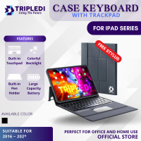 TRIPLEDI Case Keyboard Touchpad LED Backlit Wireless Bluetooth Free Stylus For iPad 6 7 8 9 10 11 Ai