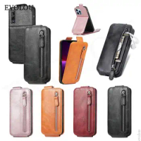 For Sony Xperia 5V 5 V Flip Leather Vertical Zipper Wallet Case For Xperia 5 10 1 V 10V 1V Magnetic Card Slot Holder Phone Shell