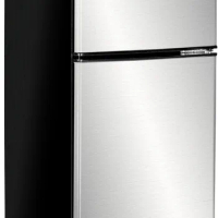 Compact Refrigerator 3.5 Cu Ft 2 Door Mini Fridge with Freezer for Apartment, Dorm, Office, Family, Basement, Garage - Silver
