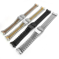 Watch Strap 22mm Stainless Steel Curved Solid End Links For Seiko SKX007/SPRD Watch Bracelet Oyster Brushed Finish With tools