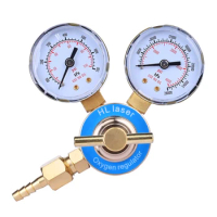 Oxygen Pressure Reducer Brass Dual Gauge Pressure Regulator Welding Cutting Gas Flow Meter Reducing Guage Tools