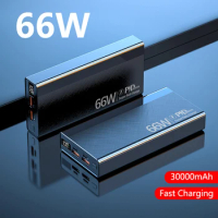 Power Bank 30000mAh 66W Super Fast Charging for Huawei P50 Samsung Portable EXternal Battery Charger for iPhone Xiaomi Powerbank