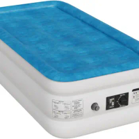 Air Mattress w/Built-in Pump /18 in Bed Height Mattress Portable Travel Comfortable Inflatable Air Mattress/Easy to Inflate,Twin