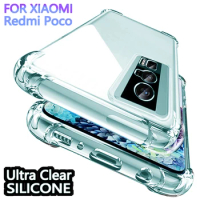 Shockproof Clear Case For Xiaomi Mi 12t 11t 10t Redmi Note 12 11 10 9 Poco X3 X4 Gt X5 Pro M4 M5 F4 Pro Ultra 4G Silicone Cover
