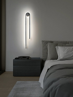 極簡壁燈現代簡約設計感線條燈侘寂風客廳背景墻燈北歐臥室床頭燈