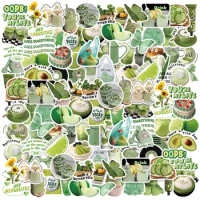 Etori Life 50 PCS Cartoon Cute Green Element Object Exquisite Patterns Student DIY Mobile Phones, Laptops Decoration Stickers