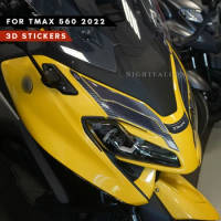 For yamaha tmax 560 2022 front protection Sticker 3D Tank pad Stickers Oil Gas Protector Cover Decoration