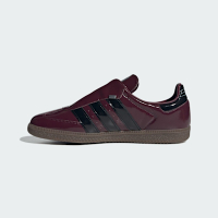 ADIDAS ORIGINALS 愛迪達 阿迪達斯 三葉草 復古 時尚 亮面 男女運動休閒鞋-酒紅色 SAMBA OG-JQ0013