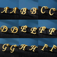 Bông Tai Chữ Cái Bảng Chữ Cái A-Z, 26 Bảng Chữ Cái, Không Thấm Nước, Bông Tai Đính Đá, Mặt Hàng Quà 