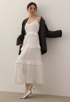 AIR SPACE Tiered Ruffle Maxi Dress