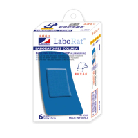【LaboRat那柏瑞特 可盧雅伸縮膠布 未滅菌】藍色鋁膜防水膠布6片 x4盒(5x10cm)