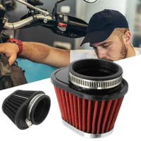 Motorcycle Air Filter Cleaner Engine Air Intake Filter Universal Air Cleaner, Cold Air Filters Clamp on 51/55/60mm Motorcycle