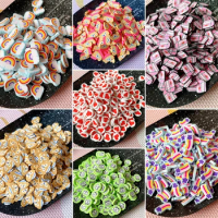 Boxi Kawaii Additives For Slime Kit Polymer Clay Rainbow Heart Bear Sprinkle DIY Filler Decor Accessories For Fluffy Cloud Slime