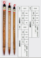 上海周虎臣毛筆 一二三號豹狼毫狼毫毛筆 楷書 行書毛筆 文房四寶