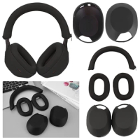 Silicone Headphones Protective Case Cover Headbeam Protector Sleeve Soft Skin Protector Ear Pads for Sony WH-1000XM5 Headset