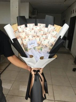 BUKET UANG 25 LEMBAR - BUKET UANG KOSONGAN - MONEY BOUQUET Cello Putih