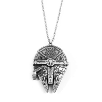 Movie Star Wars Pendant Mandalorian Trek Ship Battleship Star War Necklace Vintage Spacecraft Trend Jewelry Decoration
